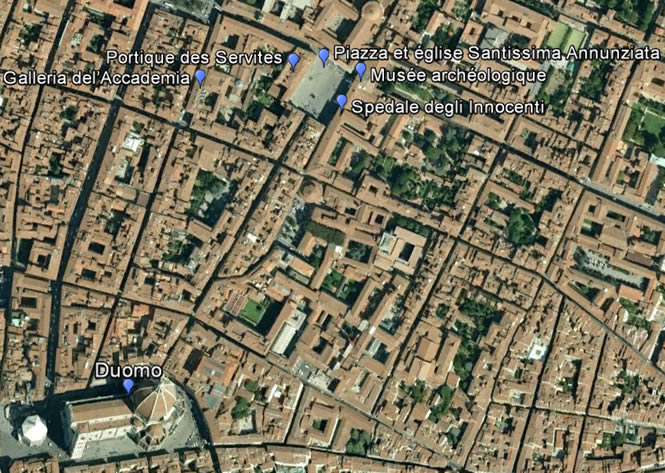 Carte du quartier de Santa Maria Annunziata
