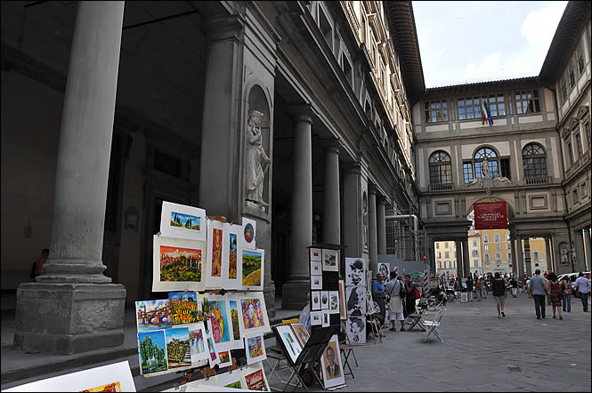 Vue extérieure de la gallerie des Offices