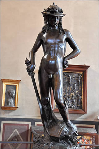 Statue de David de Donatello au musée du Bargello