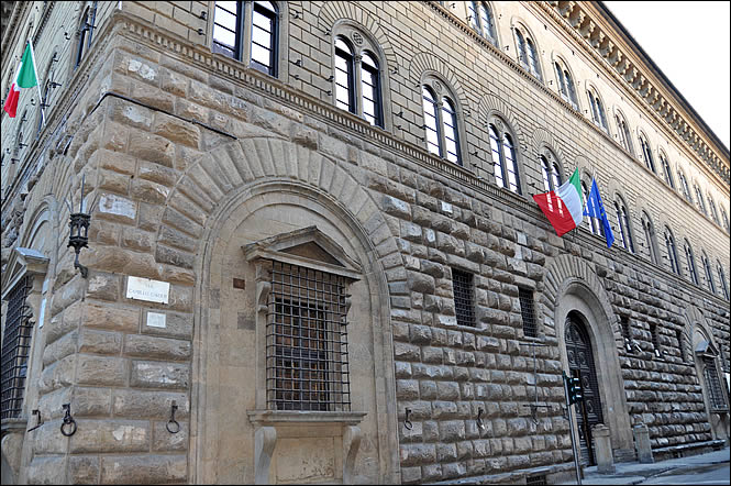 La façade du palazzo Medicis Riccardi