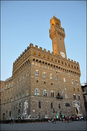Vue extérieure du Palazzo Vecchio de Florence