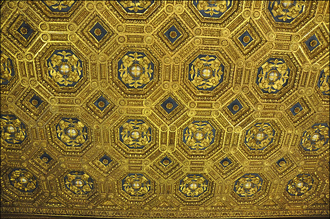 Le plafond de la salle d'audience du Palazzo Vecchio
