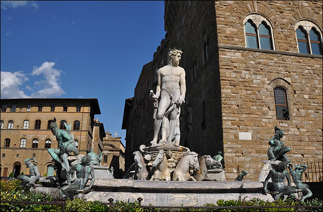 La fontaine de Neptune sur la piazza della Signoria